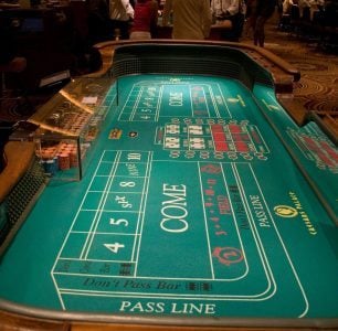 Craps table